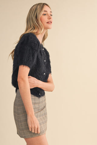 &Merci | Diane Mohair Sweater Cardigan Black