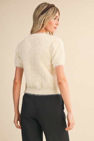&Merci | Diane Mohair Sweater Cardigan Cream