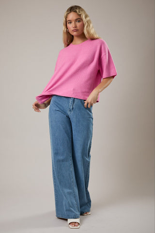 Le Lis | Ellie Boxy Sweater Top Pink