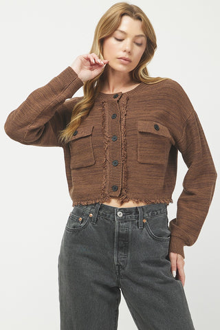 Needii | Emily 2-tone Cardigan Brown