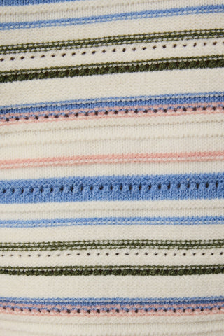 Sunday Edition | Callie Collared Stripe Sweater Blue Multi