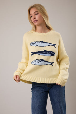 Le Lis | Zia 3 Sardines Sweater Lt Yellow