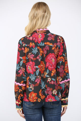 Fate | Georgia Ric-Rac Trimmed Blouse Black Muti