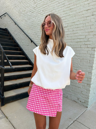 GLAM | Ophira Mock Neck Top - Ivory