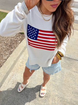 Z Supply | Sienna Patriot Sweater in Sea Salt