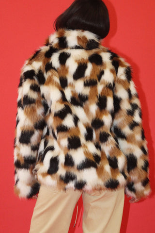 Ashley Faux Fur Jacket Brown