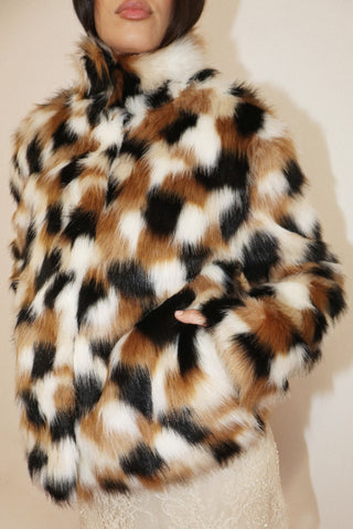 Ashley Faux Fur Jacket Brown