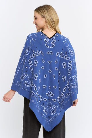 Taylor Bandana Kimono Cardigan Blue Multi