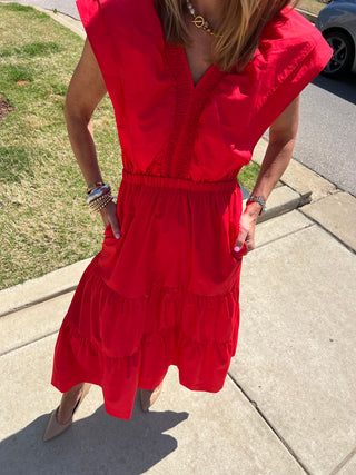 Ivory Moon Maxi Red