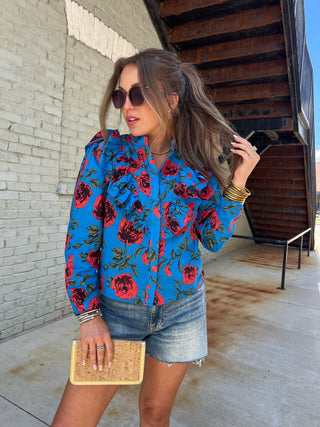 OLIVACEOUS | Rosette Blouse