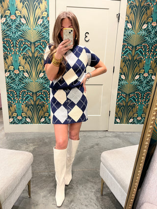 Le Lis | Merin Knit Sweater Set Navy-Multi