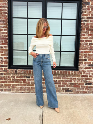 HABITUAL | Gemma Studded Wide Leg Jeans