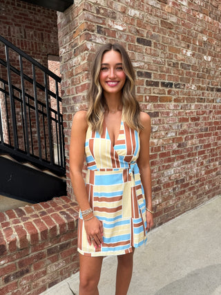 ONE AND ONLY |  Retro Wrap Mini Dress
