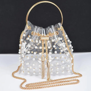 Pearl Stud Bucket Bag