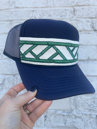 Orijinal | Trucker With Trim Navy w/ Green Bamboo