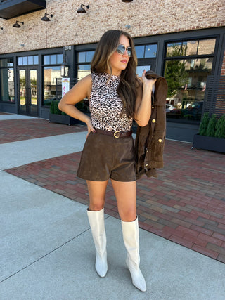 Sadie & Sage | New Chapter Leather Shorts