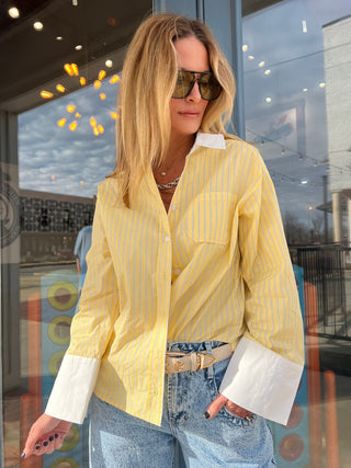 Sunny Stripes Button Down