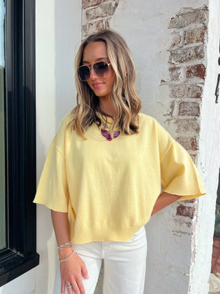 Camden Knit Top Soft Yellow