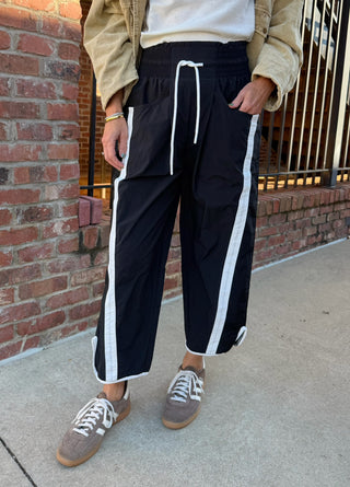 Hayden Stripe Track Pants Black