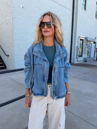 Cinch and Chic Denim Jacket Medium Wash