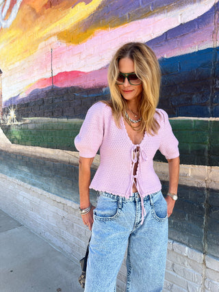 Lavender Heirloom Tie Top