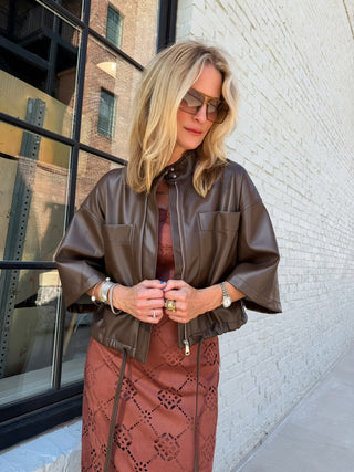 Remi Leather Jacket Chocolate