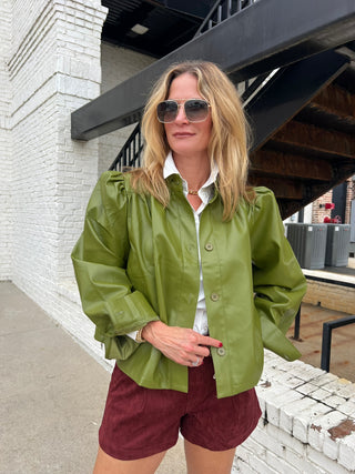 GLAM | Luna High Collar Jacket Olive