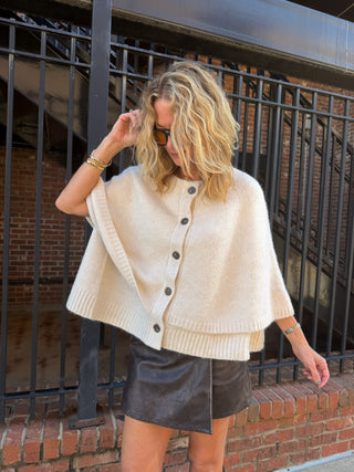 Winslet Knit Capelet Ecru