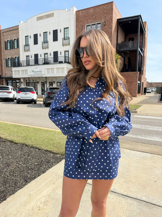 Needii | The Blair Polka Dot Navy Set