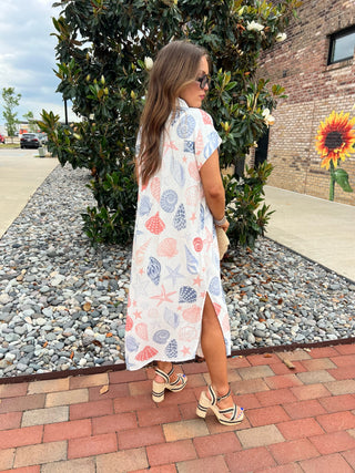 Sadie & Sage | Seashells Duster Shirt Dress