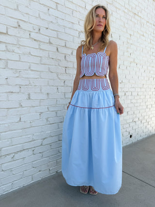 BABY PINK | Exclusive Lace Trimmed Top & Skirt Set