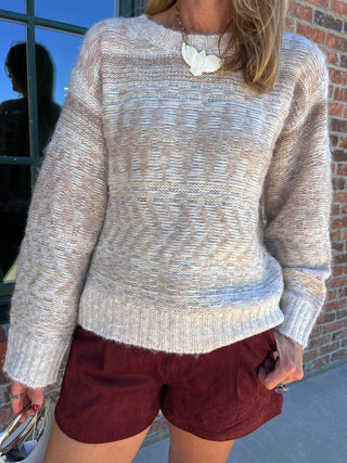 Sage The Label | Spotlight Reverse Stitch Sweater Oatmeal Multi