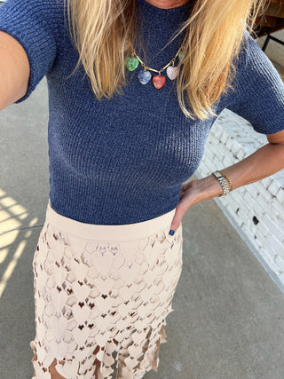 Sage The Label | Mellow Mock Neck Short Slv Top