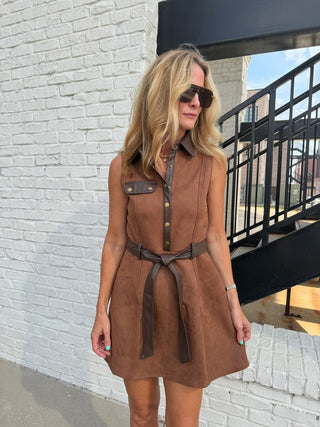 Augustine Suede Dress