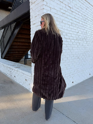 Olivaceous Foxy Fiona Faux Fur Rich Chocolate Brown