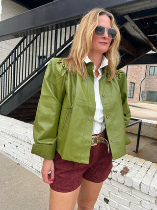 GLAM | Luna High Collar Jacket Olive