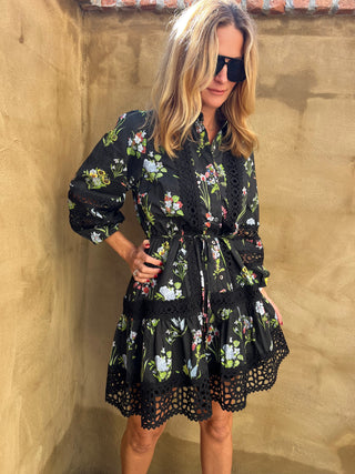 Entro | Kera Multi Floral Lace Mini Dress