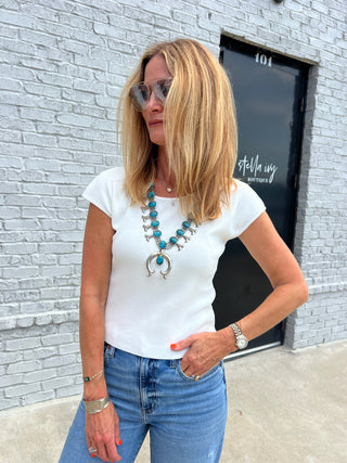 The Hallie Tee Hunter Off White