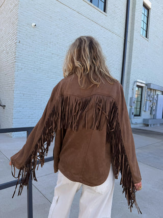 Farrah Fringe Suede Jacket