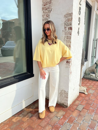 Camden Knit Top Soft Yellow