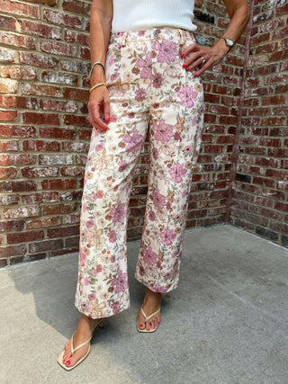 ENTRO | Wildflower Meadow Pants - Ecru