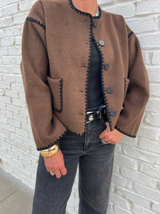 Rich Tones Button Cardi - Sweater
