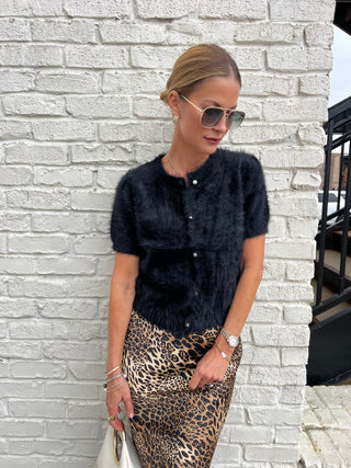 &Merci | Diane Mohair Sweater Cardigan Black