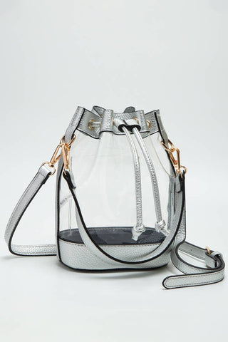 Clear Crossbody Stadium Bucket Bag | Red