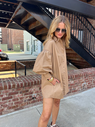 HEYSON | The Modern Ease Poplin Shirt Dress