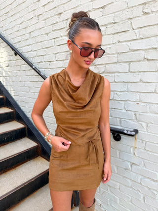 Zuri Suede Set Brown