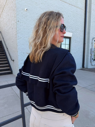 Hallie Bomber Jacket Navy