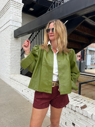 GLAM | Luna High Collar Jacket Olive