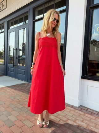 Lucy Paris | Rey Maxi Dress - Red
