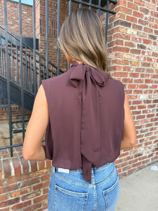 Blythe Chiffon Top Dark Chocolate